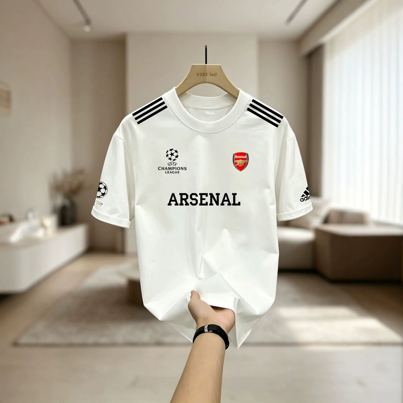 New Summer Hot-Selling World Cup Men's Pure Cotton Short-Sleeved T-Shirt Arsenal Jersey Printed Sports Quick-Drying Top New Summer Hot-Selling World Cup Men's Pure Cotton Short-Sleeved T-Shirt Arsenal Jersey Printed Sports Quick-Drying Top