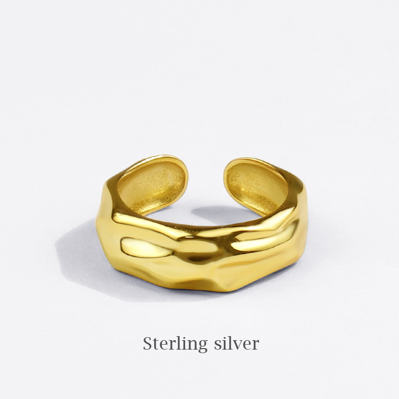 Fashion Korean uneven irregular ring simple geometric open ringpicture2