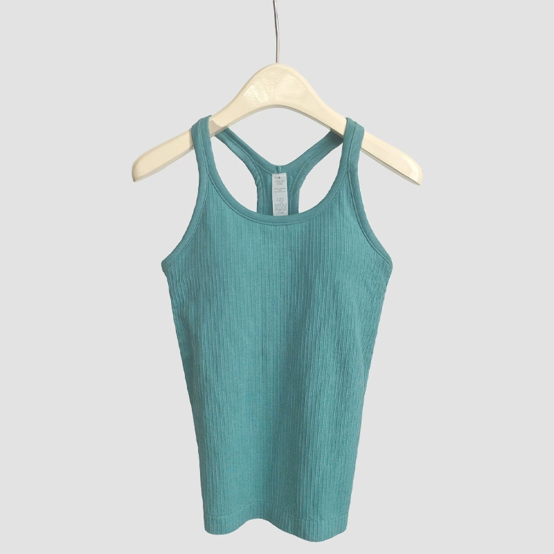 Long Yoga Vest (Women's) Breathable Detachable Sports Top with Removable Cups, 2–8 Sizes