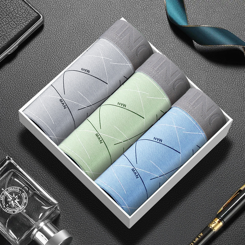 Comercio exterior de algodón de leche de color sólido de alta calidad sin marcas de ropa interior de hombre respirable alta elástica pantalones planos largos sueltos pantalones de calzado