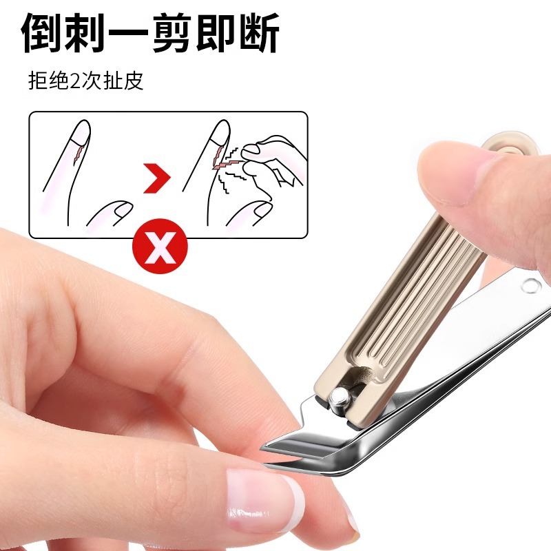 Cortador de uñas afilado, cortador de uñas de gran tamaño, pinzas de uñas inclinadas de una sola piel en stock, Jinda Rimi