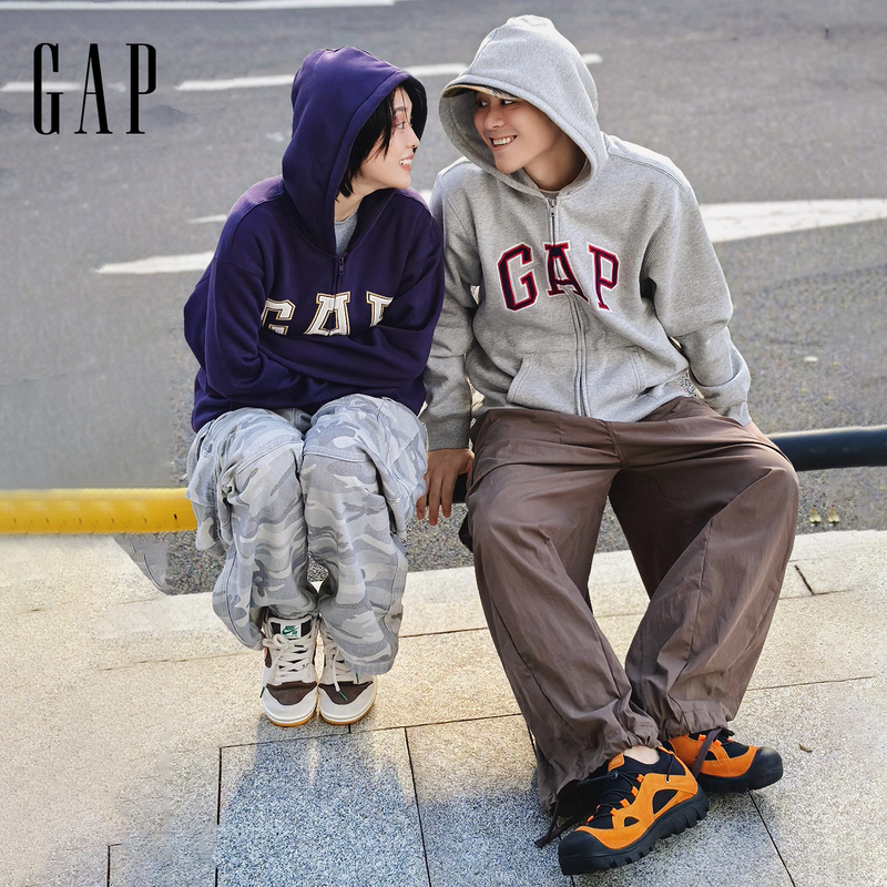 Gap Men's and Women's Logo Embroidered Fleece Terry Hooded Yellow Sweatshirt, Heavyweight with All Three Tags, Available for Dropshipping