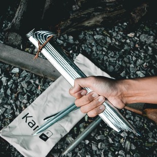 White Bear big silver nail outdoor V-shaped lengthened ground nail camping tent windproof fixed 30cm camp ground nail