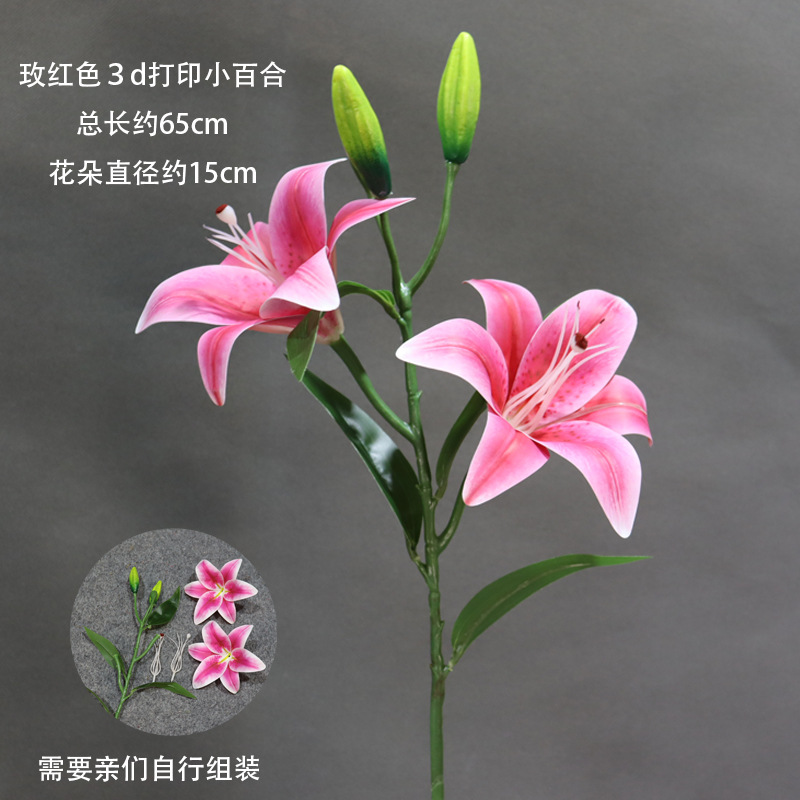 Rosa roja impresión 3D Lily