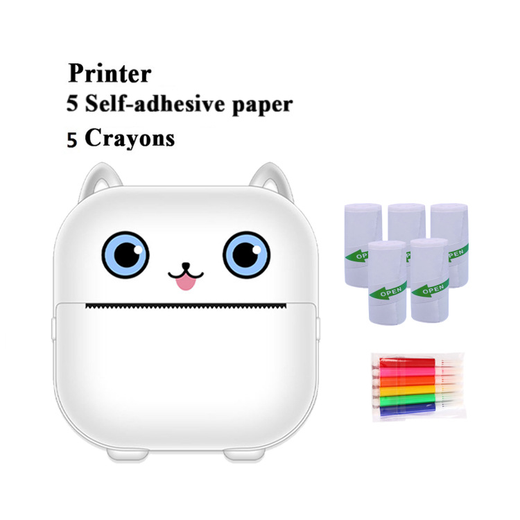 X15 blanco + 5 rollos de Papel Autoadhesivo + 5 bolígrafos de color