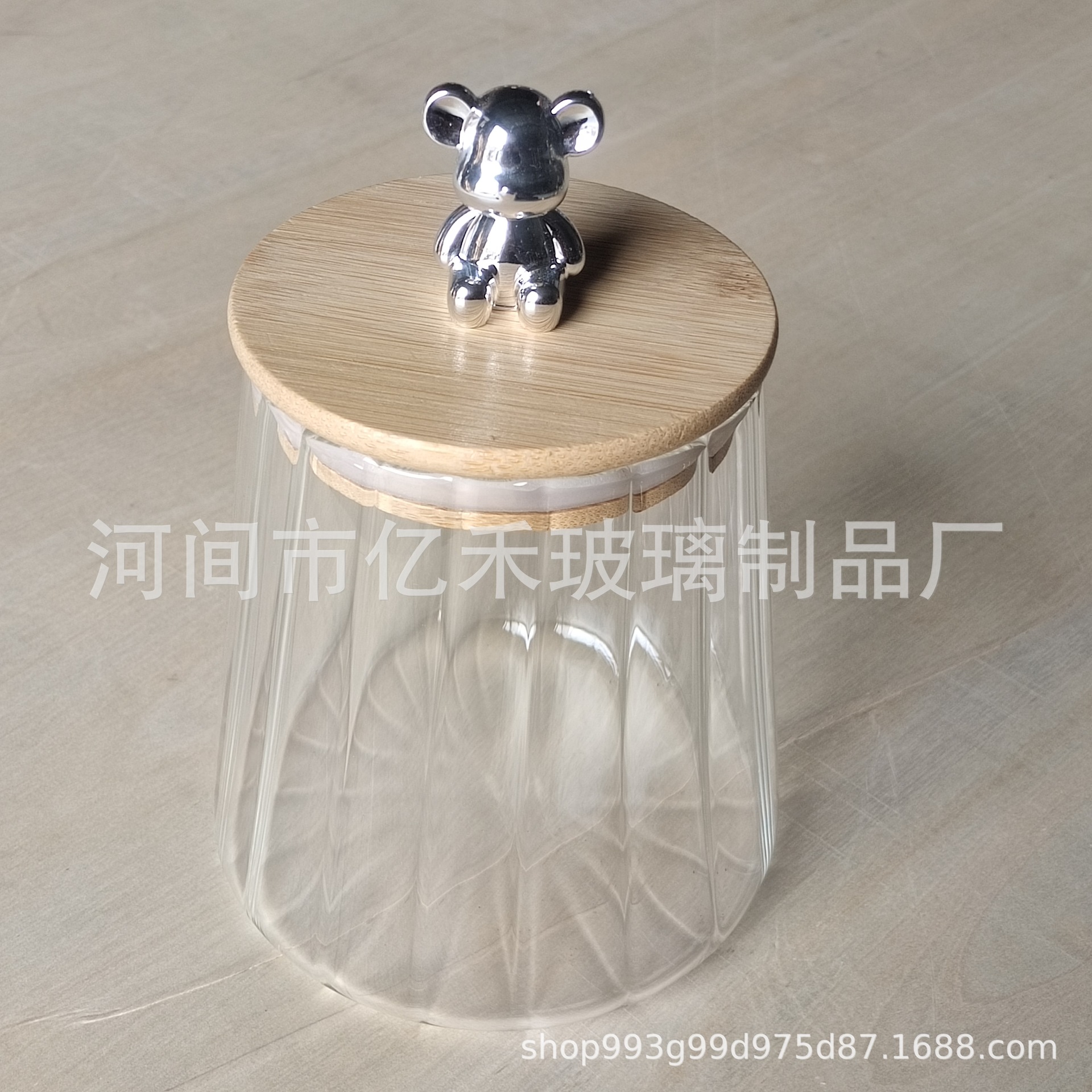 Tarro de vidrio de pétalo spot, frasco de vidrio sellado creativo, frasco de té, jarabe de gran capacidad de grado alimenticio para el hogar, almacenamiento a rayas