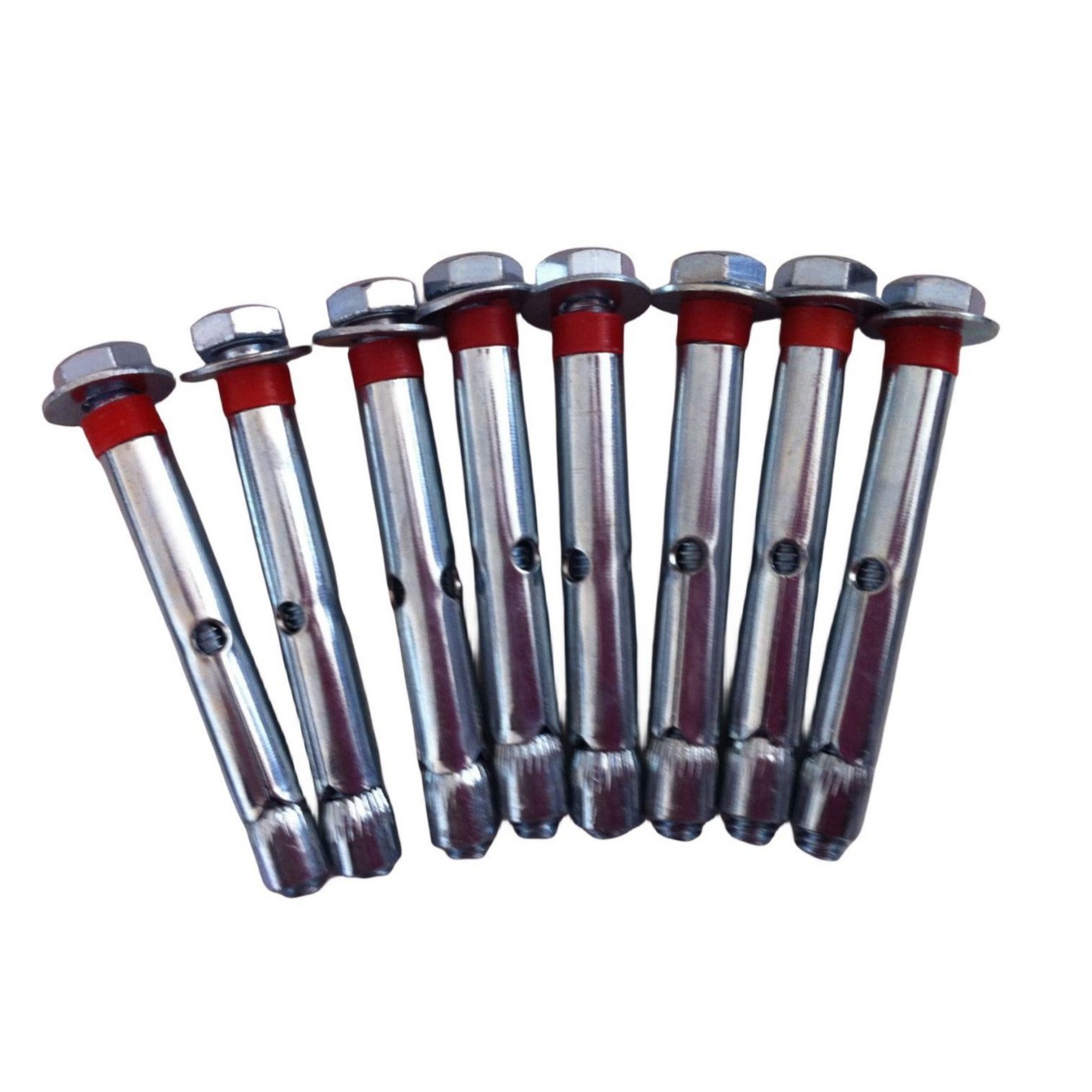 外六角膨胀螺丝地板膨胀栓 套管壁虎带孔胀栓内膨胀螺栓配红色塑