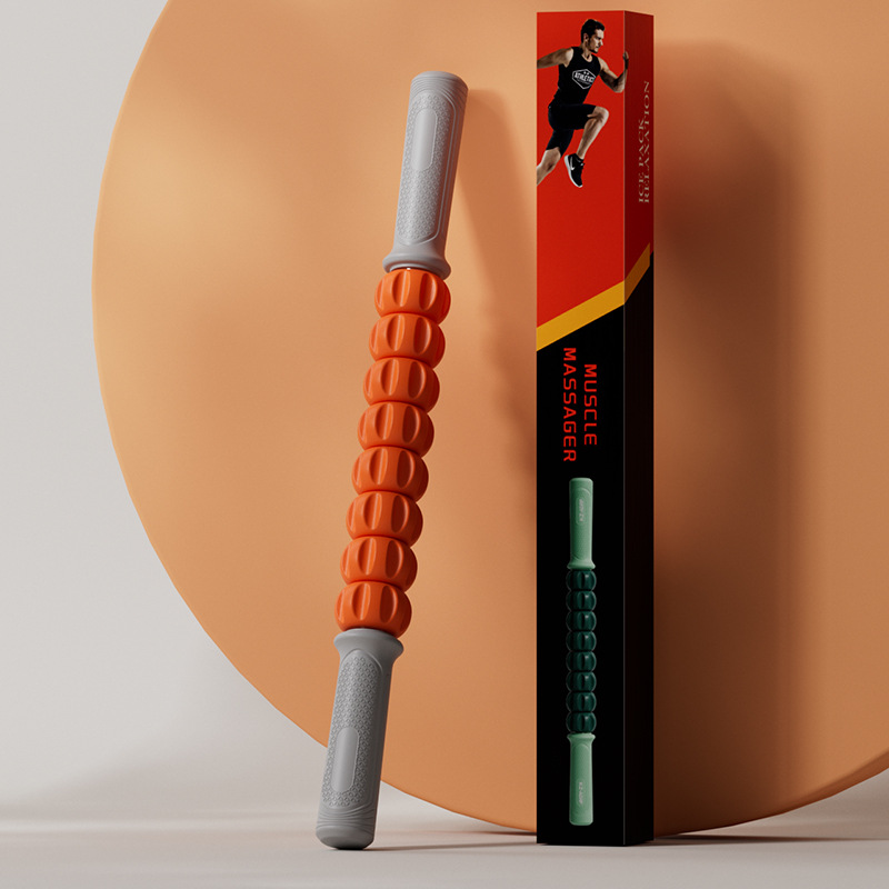 Masaje de relajación muscular de dientes de lobo, rodillos de yoga, piernas delgadas, acondicionamiento físico de la fascia, rodillos de masaje para todo el cuerpo