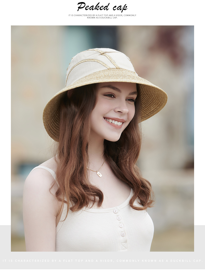 hit color wide-brimmed sunscreen basin hat NSKJM126288