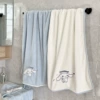 【Cute Dog】*【Two Bath Towels】-Blue + White