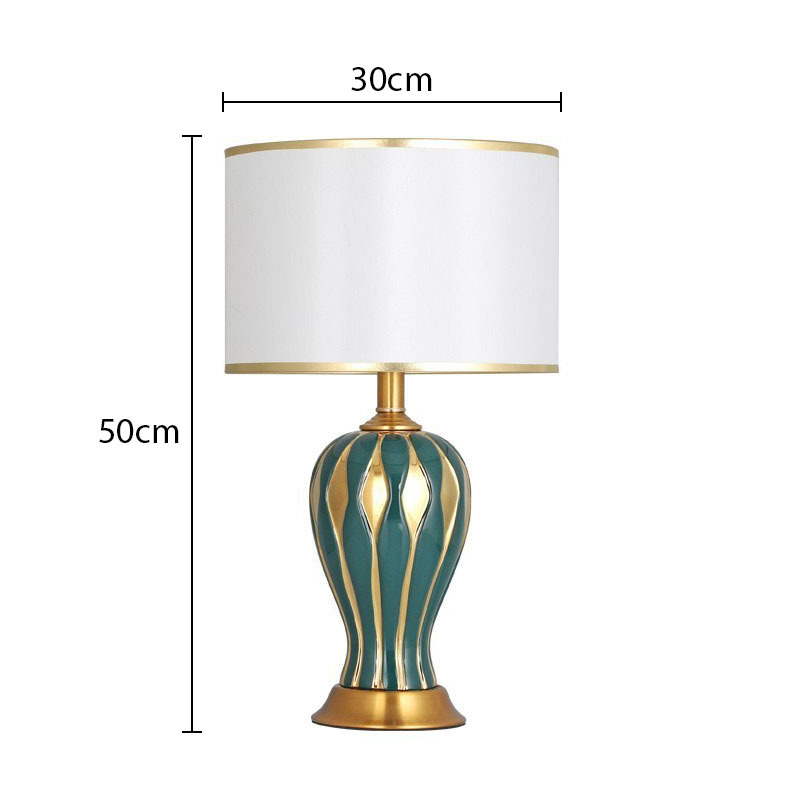 País americano lámpara de mesa de cerámica estudio dormitorio Retro Decoración cabecera modelo creativo habitación hogar lámpara de mesa Decoración