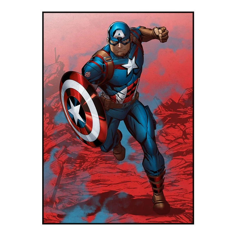 Декоративная картина (Marvel) герои «Мстители», водно-матовый холст, без рамы, несколько размеров