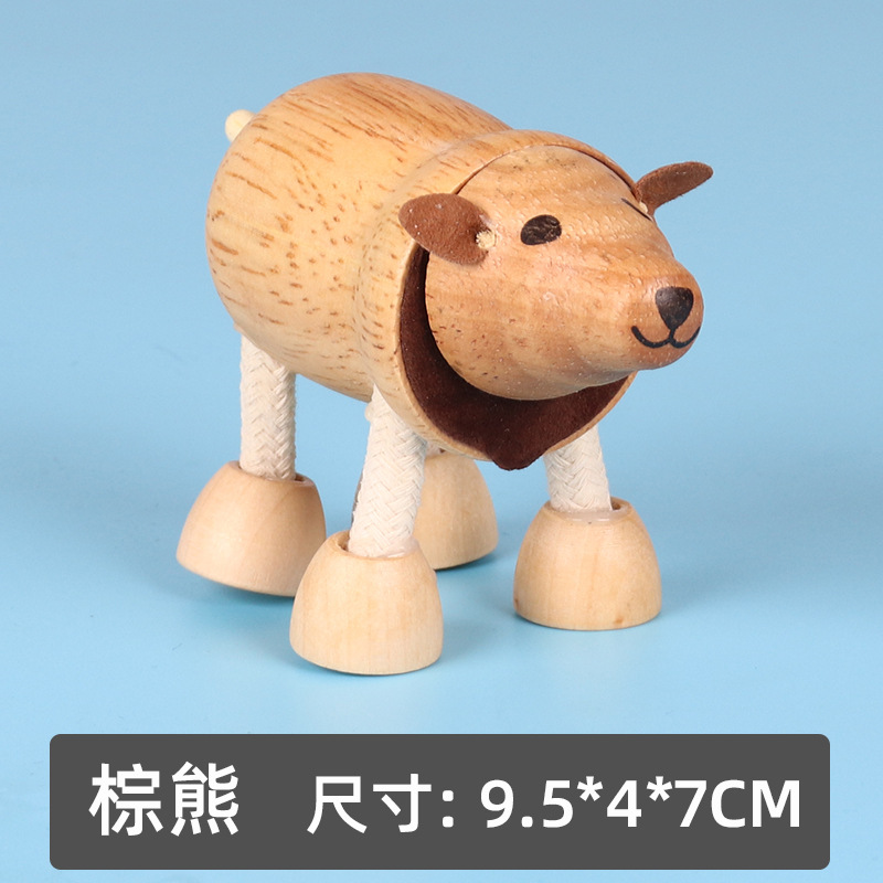 Juguetes de animales de pastizales de madera Juego de simulación para niños Muñecas de madera Granja forestal Juguetes de animales pequeños al por mayor