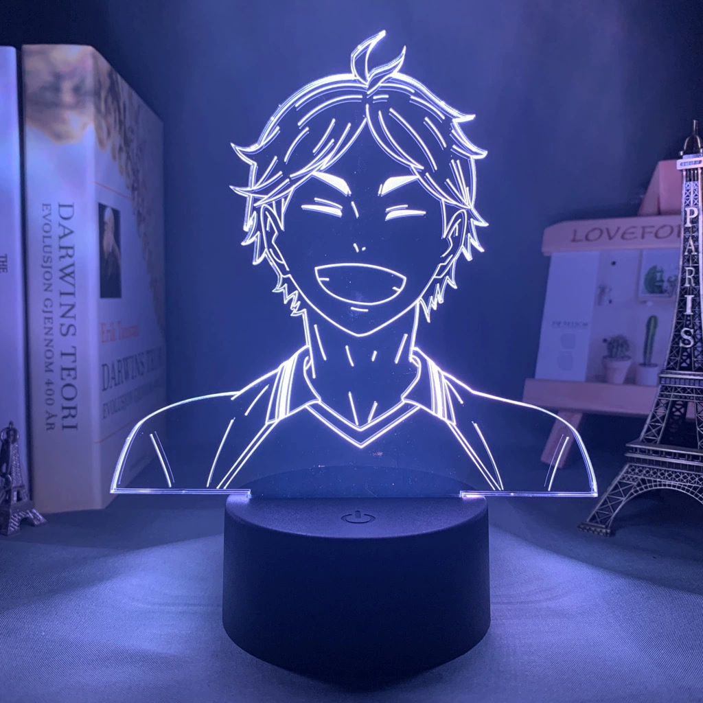 Акриловая ночная LED-лампа с волейболом, минифигура, 3D, подарок на день рождения
