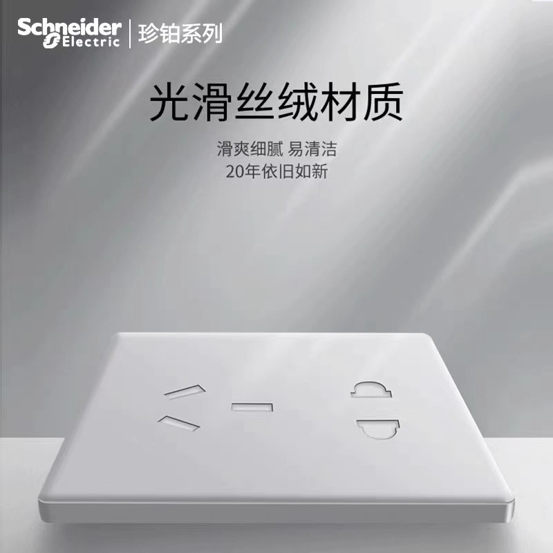 Schneider Switch and Socket Panel, Premium Gray Switch Wall Outlet, Concealed 86 Type Multi-Port Home Use Wholesale