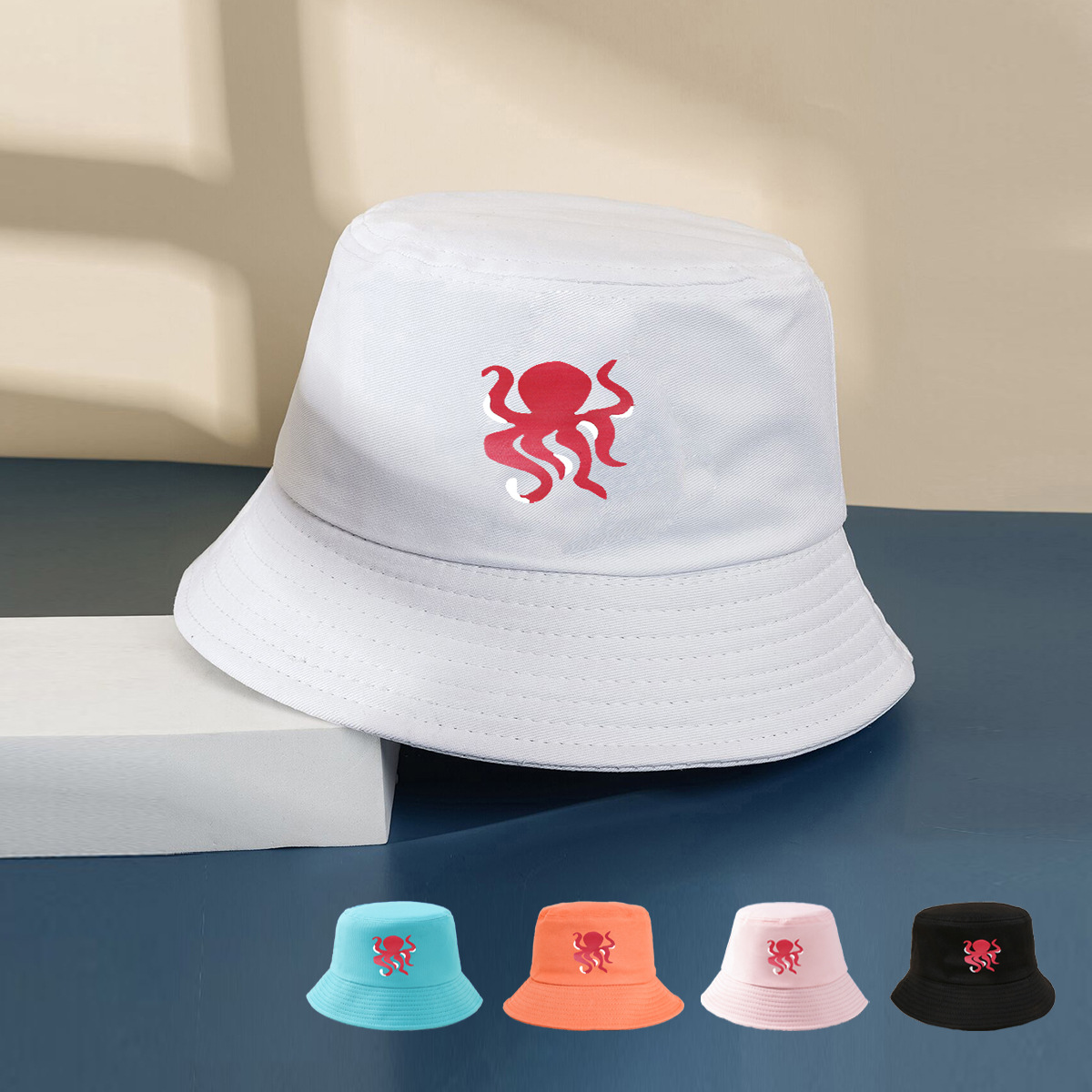 Unisex Simple Style Octopus Printing Bucket Hat display picture 1