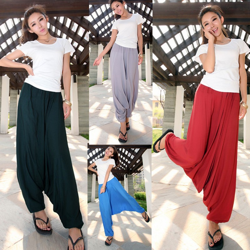 Ma Fan Harlan Pants Ethnic Style Women's Linen Flared Pants Casual Pants Summer Thin Big Crotch Pants Radish Pants Flying Leg Pants
