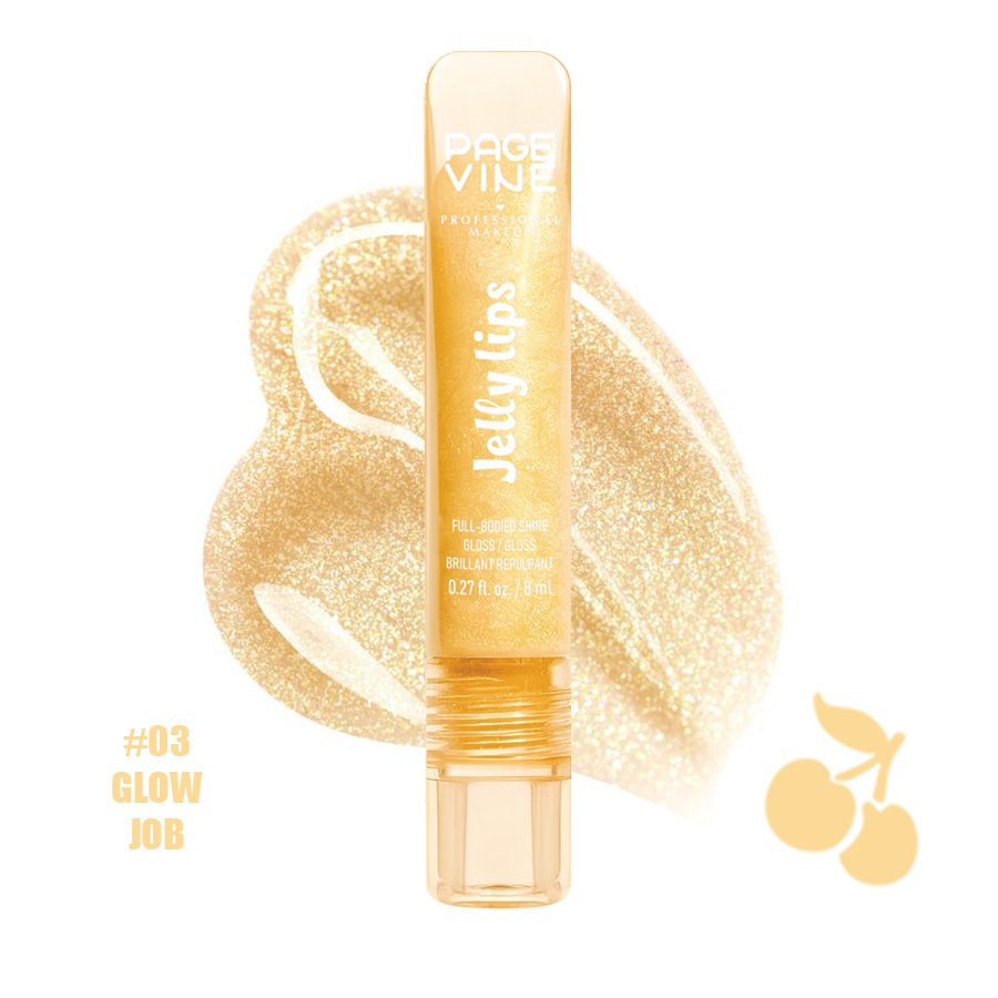 Cross-border PAGE VINE Lip Oil Fruit Lip Oil Hydrating Nutrient Lipstick Lock Water Brilliant Lip Esmalte
