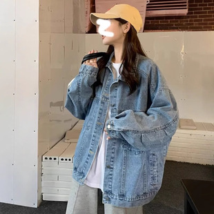 Denim Coat Women's light blue 2024 Spring and Autumn New Design Sense Small Retro Ancient Hong Kong Style All-match Top Jacket