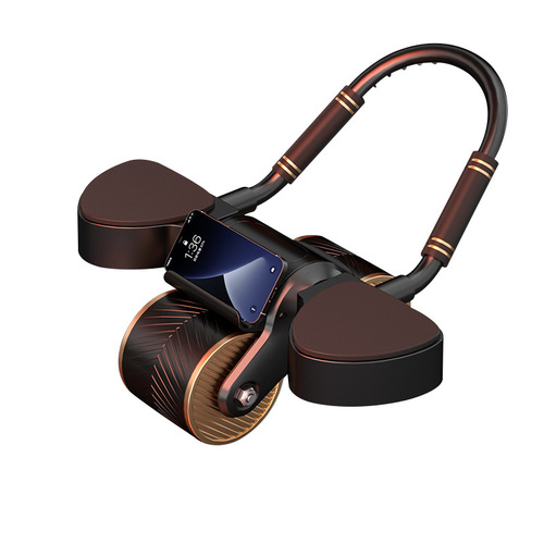 Abdominal wheel automatic rebound new elbow support type women's abdominal roll flat support abdominal fitness double wheel abdominal muscle training wheel