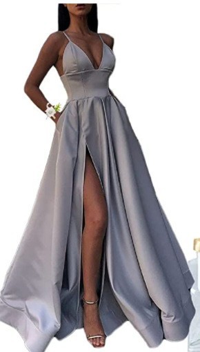 Europa y América Amazon AliExpress deseo Comercio exterior vestido de mujer vestido de novia sexy V-cuello Correa simple vestido largo