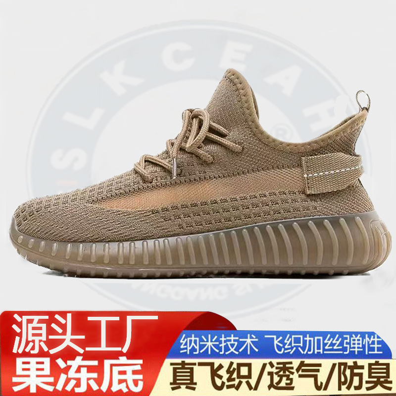 Wenzhou Flyknit zapatilla de deporte en stock al por mayor de verano transpirable malla zapatos corrientes de los hombres zapatos de viaje diario de calle