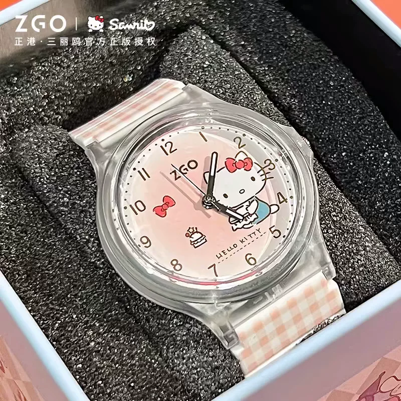 Sanrio, hello kitty, водостойкие детские кварцевые часы