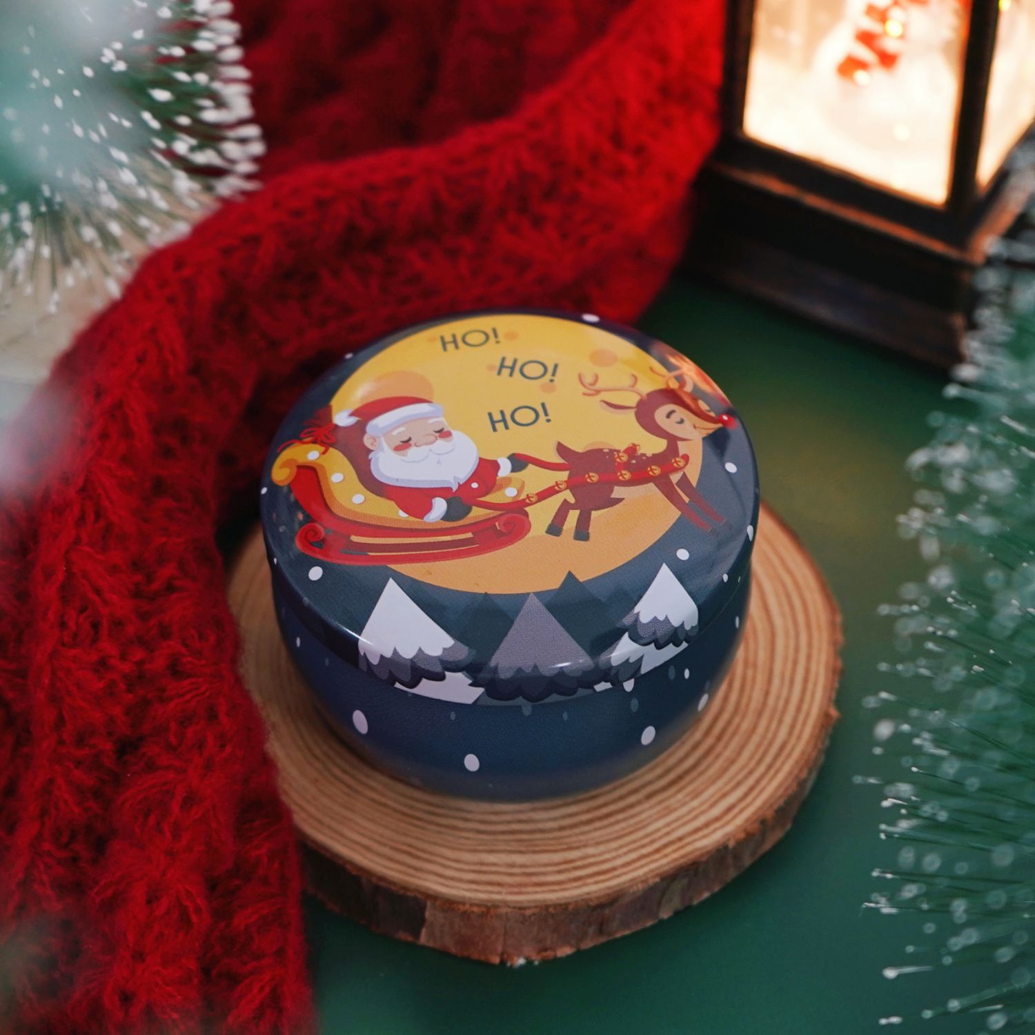 Navidad caja de regalo de vela de banano set romántico no humo perfume adornos regalo de mano vela doméstica de Navidad al por mayor