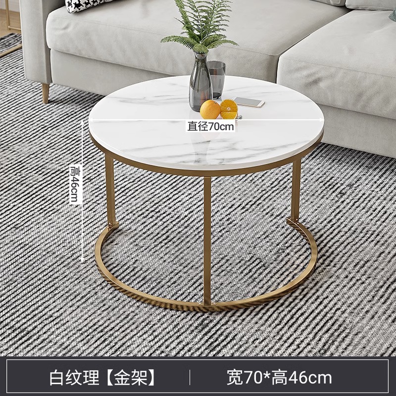 Mesa de centro, sala de estar, hogar, apartamento pequeño, sofá, mesa redonda pequeña, balcón simple, mesa de té de ocio de lujo ligero