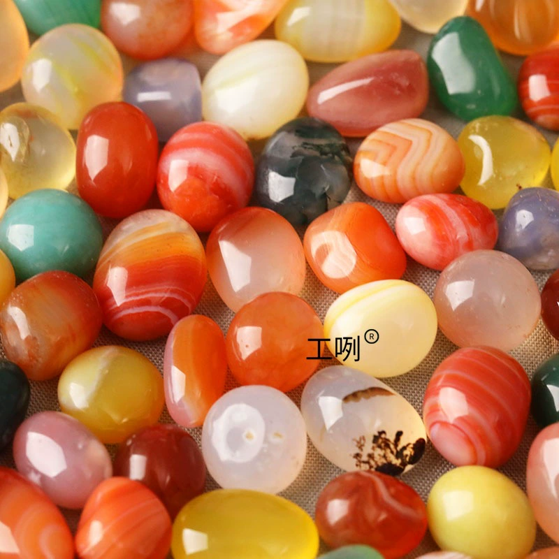 Натуральные камешки от Nanjing Yuhua Stone, разноцветные камешки для аквариумов, разноцветные брусчатые камни для цветочных горшков, мелкие зерна агата.