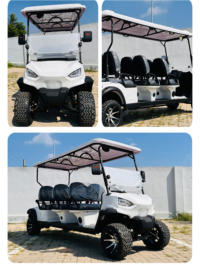 Foreign Trade Export Electric Four-Wheel Sightseeing Car Tourist Attraction Park Sightseeing Hunting Car Off-Road Golf Cart