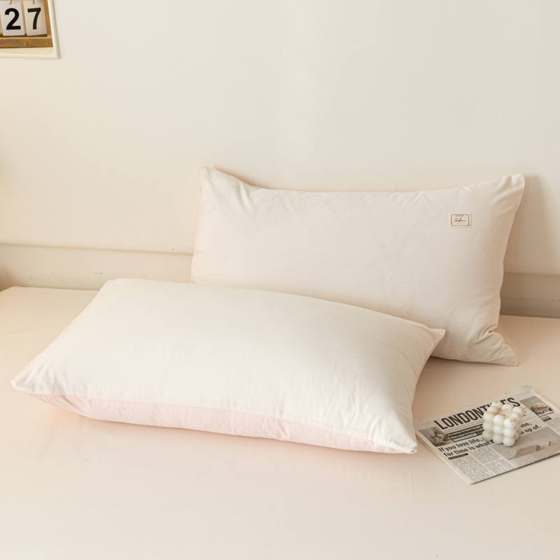 Un par de cubierta de almohada de algodón sin aire impreso 48 * 74cm cubierta de almohada de algodón casera de una sola persona cubierta de almohada interior