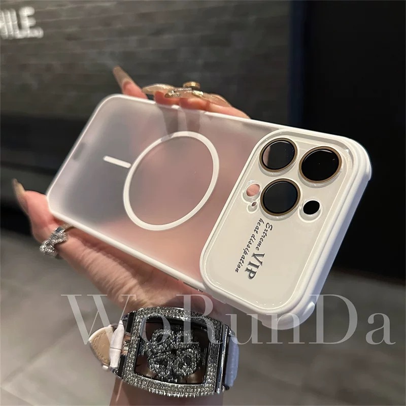 适用iPhone17PROMA磨砂散热磁吸手机壳苹果16大视窗防摔保护套15|undefined