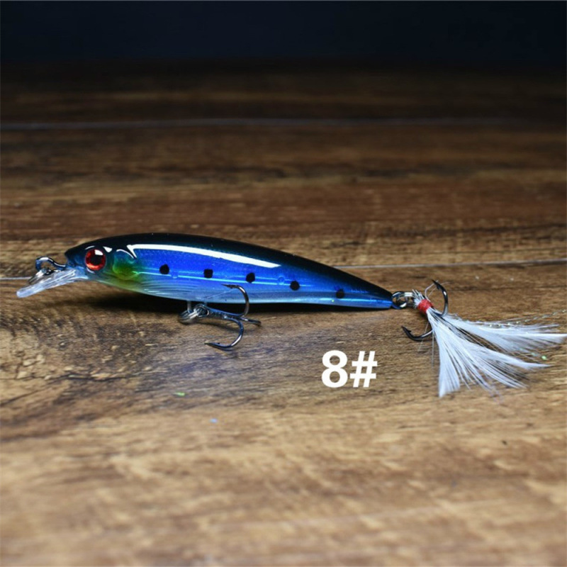 新しいルアー餌 9cm7g ミノーフェイクベイト卸売フェザーミノーレーザーセット釣り餌ルアーハードベイト卸売|undefined