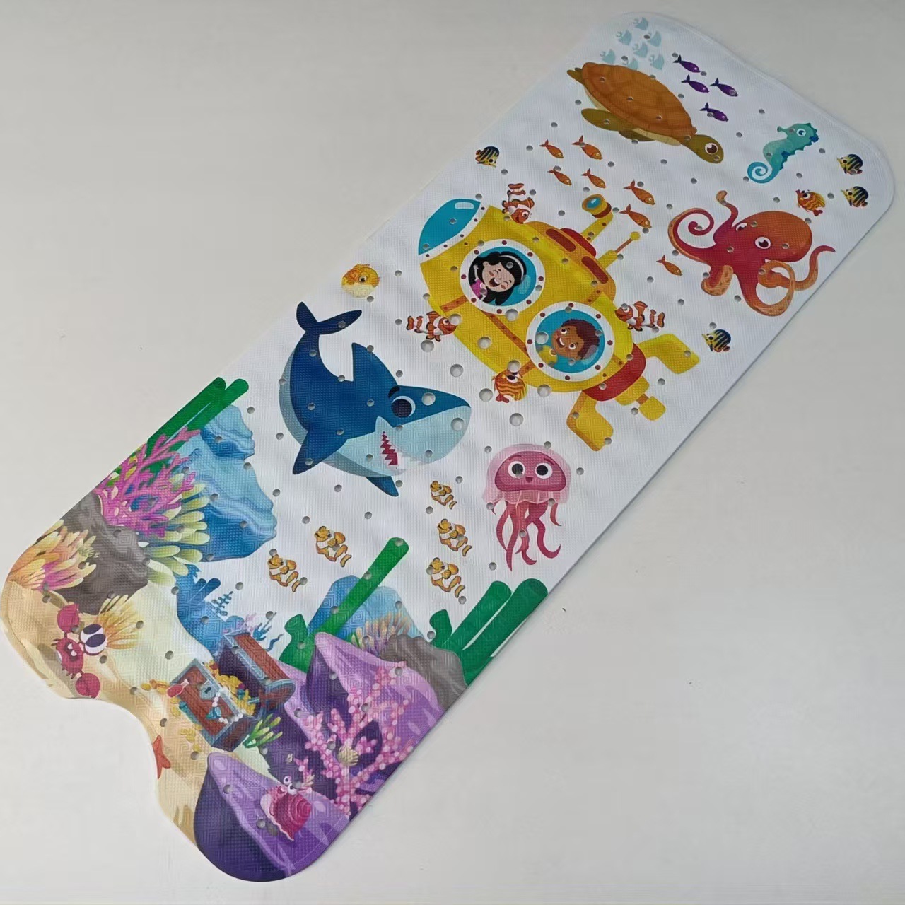 Alfombrilla antideslizante para baño con diseño de océano de dibujos animados para niños de Amazon, alfombrilla antideslizante para piscina, baño, alfombrilla antideslizante