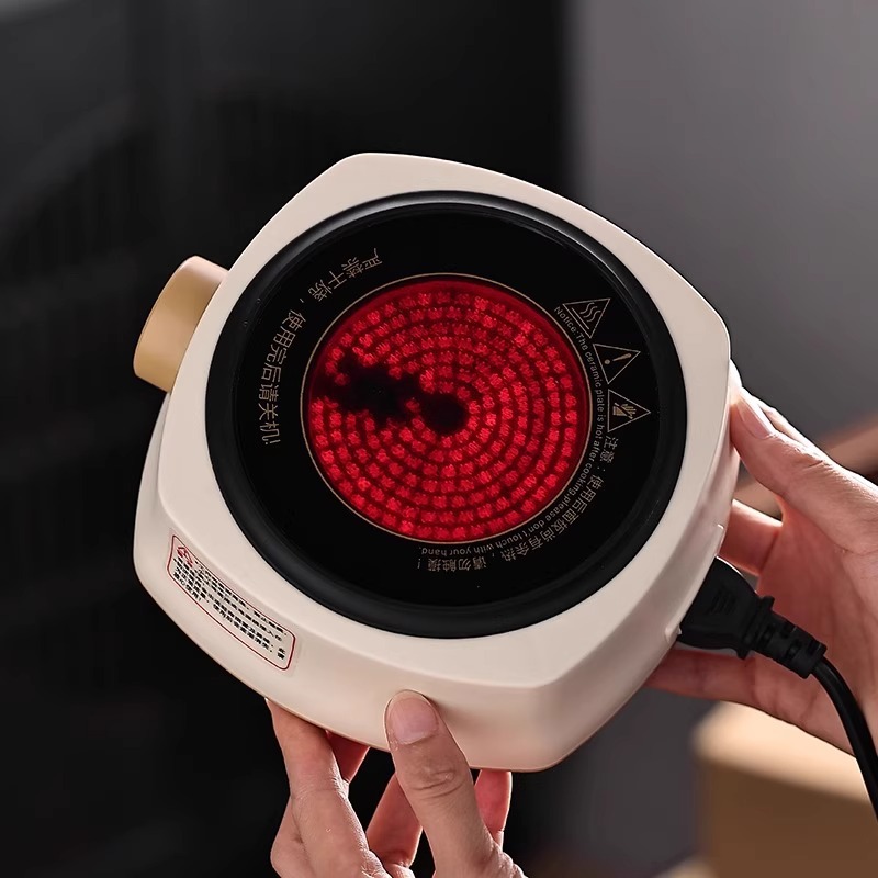 Mini horno de cerámica eléctrica pequeña hervidora de té tetera de vidrio hervir agua hervida té pequeño horno electromagnético horno de té horno de onda óptica silencioso doméstico