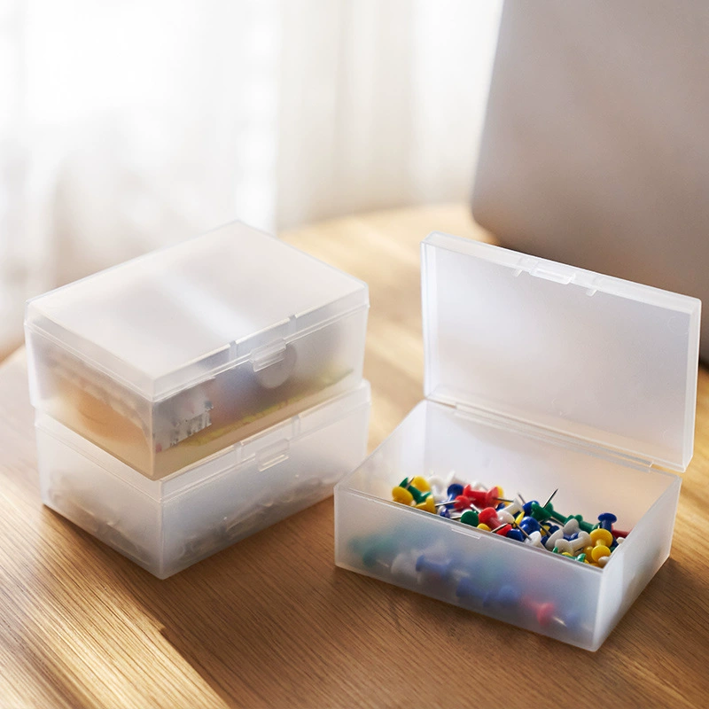 Ящик для хранения визиток, небольшой ящик для мелочей с крышкой, небольшой мини-ящик, ящик для хранения открыток с откидной крышкой, прозрачный пластиковый ящик для ватных тампонов