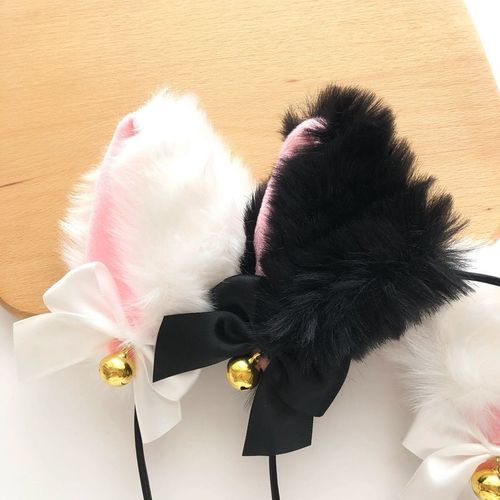 Plush cat ears bell headband female sexy headband cat headband Halloween live broadcast room props atmosphere headwear