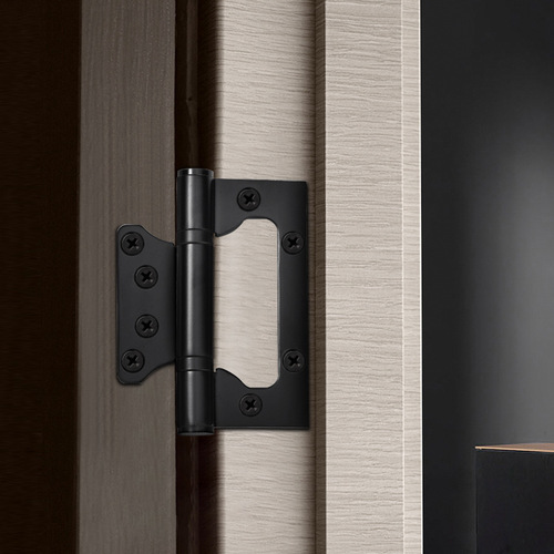 Jasenberg stainless steel slot-free mother-in-law hinge silent thickened hinge 4-inch thickened bearing black folding leaf