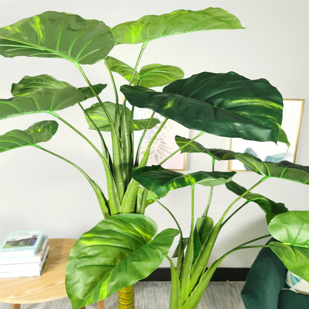 Simulación Evergreen Planta verde en maceta Oficina Sala de estar Decoración del hogar Varilla de plástico Simulación artificial Evergreen maceta