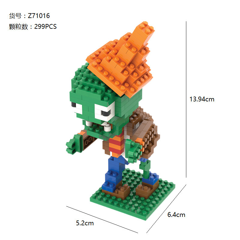 Juguetes para niños compatibles con bloques de construcción de Lego Plants vs Zombies rompecabezas de micropartículas juguetes de costura bloques de construcción creativos