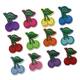 多色水果樱桃热熔胶布贴DIY头饰包包鞋子卫衣服装辅料装饰补丁贴