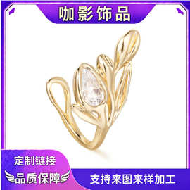 跨境亚马逊款铜质非穿孔耳软骨夹式缠绕箍百搭时尚饰品女