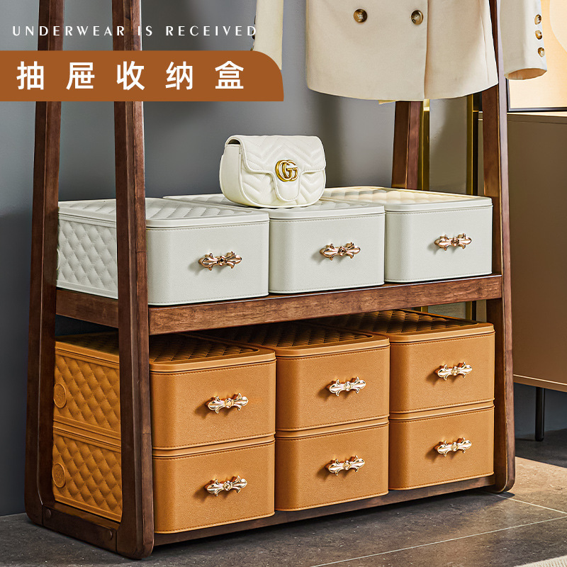 下着収納ケース靴下下着整理ケース家庭用引き出し式たんす三合一肌着ブラジャー|undefined