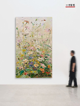 YM.ART《花前悦夏》奶油风纯手绘油画别墅花卉挂画卧室客厅装饰画