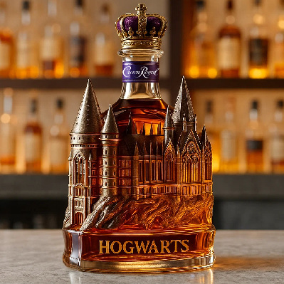 Nueva botella de vino Hogwarts botella de vino nuevo castillo botella de vino de vidrio botella de whisky embalaje image 6