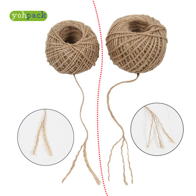 Two strands of hemp rope 2mm Three shares 4mm manual DIY accessories Photo wall with natural Primary color Jute Tag rope