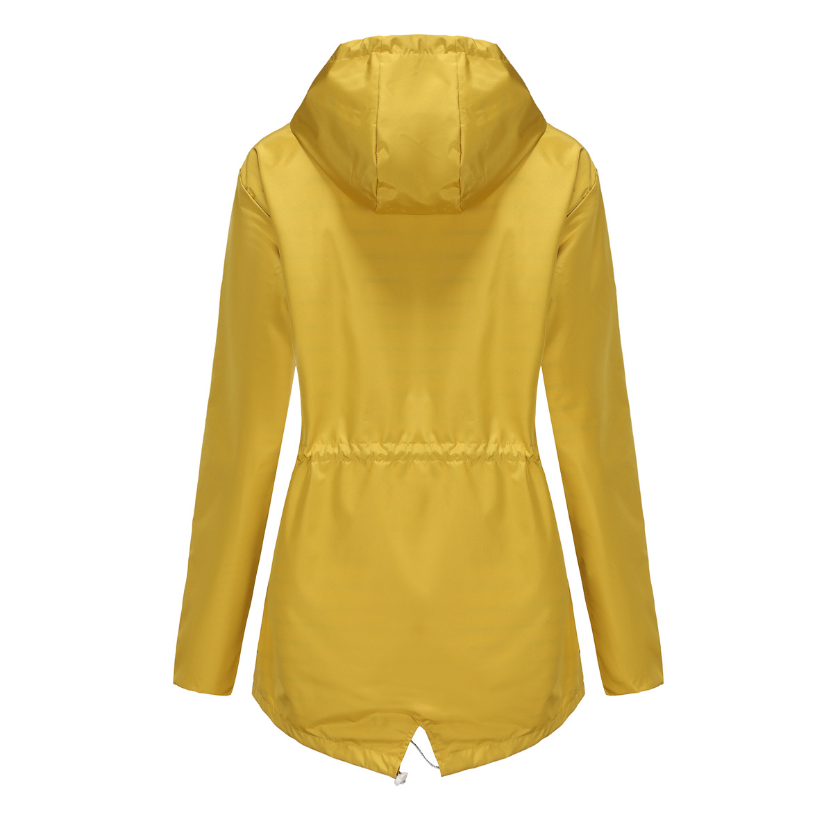 nieuwe lange mouwen anti-spatwater lange windjack dames capuchon gestreepte regenjas cross border plus size dameskleding_voghion.com