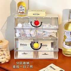 新款厨茶包收纳盒办公室茶水间茶叶胶囊咖啡储物盒吧台整理置物架