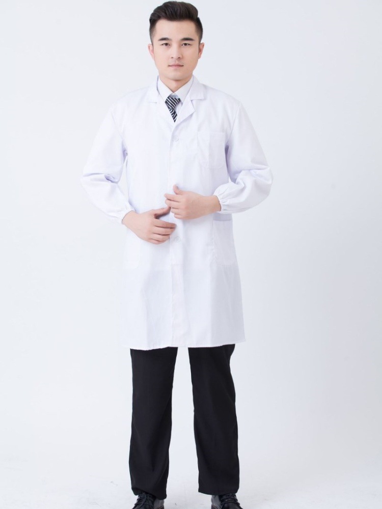 Ropa DE TRABAJO blanco abrigo médico ropa farmacia salón de belleza fábrica de alimentos herramientas experimento ropa chef manga larga abrigo blanco